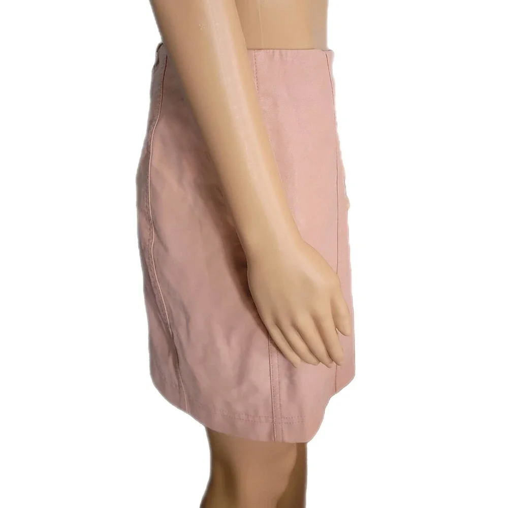 Free People modern femme vegan suede mini skirt pink 6 - Picture 2 of 6